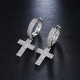Stylish Arrow Cross-shape Drop Earrings for Women/Men High Carbon Diamond Hiphop Party Female/Male Fashion Earrings