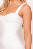 Amber - White Bandage Midi Dress