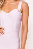 Charmaine - Lilac Bustier Bandage Dress