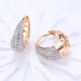 New  925,Sterling  18K Gold Earrings For Women Wedding Ear Rings Fashion Jewelry