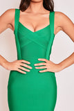 Heidi - Green Bandage Midi Dress