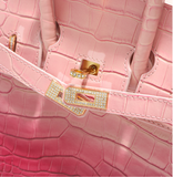 Color matching diamond hardware platinum bag crocodile belly leather women's bag fashion temperament new portable shoulder bag