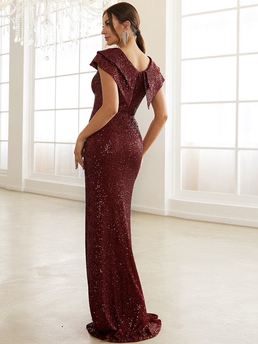 Multiple Layer Shoulder Sequin Prom Dress XH2261