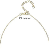 14K Gold Plated Solitaire Choker Necklace