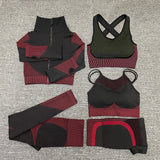 5/3/2pcs Seamless Women Yoga Set Workout Sportswear Gym Clothing Fitness Sport Bra Crop Top High Waist Leggings Sports Suits