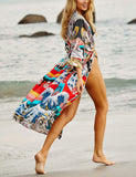 Womens Chiffon/Rayon Beach Blouses Kimono Cardigan Long Bikini Cover Up