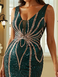 Sequin Off The Shoulder Mermaid Prom Dress M02094