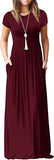 Womens Maxi Dress Summer Casual Long Dresses for Laydies with Pockets