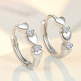Dainty Small Hearts Women Hoop Earring Versatile Low-key Girl Daily Accessories Love Jewelry Valentine's Day Gift Earring