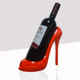 High Heel Shoe Wine Bottle Holder Stylish Rack Gift Basket Accessories for Home Red Shoe Wine Rack Creative Bottle Holder