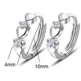 Dainty Small Hearts Women Hoop Earring Versatile Low-key Girl Daily Accessories Love Jewelry Valentine's Day Gift Earring