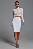 Kiana Pearl Long Sleeve Set - White