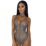 Lace Lingerie Bodysuit Crotchless Sexy Nightwear Plus Size Exotic Clothes for Women Sex See Through Teddy Lingerie Erotic Porno