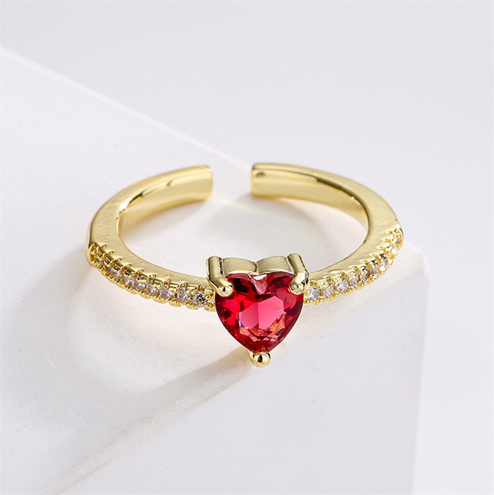 Gold Color Moissanite Diamond  Wedding Jewelry  Open Design  Rings Engagement Gift