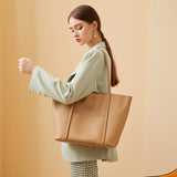 Leather women's bag cowhide tote bag large-capacity work workplace ol elegant commuting high-end portable shoulder bag