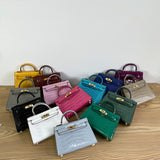 High-quality crocodile pattern Kelly bag second generation mini handbag female  new fashion summer messenger small bag