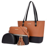 Bag women's large-capacity mother-in-law multi-piece fashion women's bag popular stitching ladies shoulder bag messenger handbag
