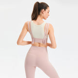 Sports underwear womens back shock-proof gathered running stereotypes abdominal yoga clothing Bra fake two fitness vest