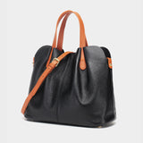 Large-capacity female  leather female bag simple ins one-shoulder hand-held oblique cross class bag tote bag