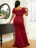 Mermaid Sweetheart Formal Maxi Red Evening Dress XH2204 S-4XL