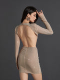 Sumayyah Long Sleeve Cutout Mini Dress