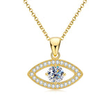 925 Sterling Silver 1 CT VVS1 Real Moissanite Gemstone 18K Yellow Gold Marquise Pendent Necklace Fine Jewelry With GRA