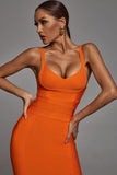 Alix Bandage Mini Dress - Orange