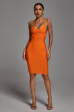 Alix Bandage Mini Dress - Orange