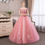 Quinceanera Dresses  New Elegant Boat Neck Luxury Lace Embroidery Vestidos De 15 Anos Party Prom Vintage Quinceanera Gown