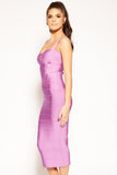 Amber - Light Purple Bandage Midi Dress