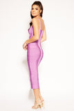 Amber - Light Purple Bandage Midi Dress