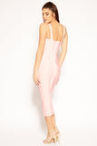 Amber - Candy Pink  Bandage Midi Dress
