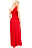 Monte Carlo - Red One Shoulder Bandage Maxi Dress