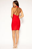 Venice - Red Backless Cut Out Bandage Dress