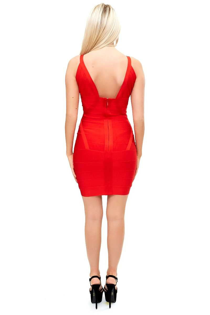 Nikalia - Red Bandage Dress